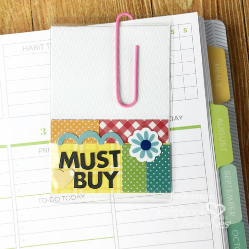 Dry-Erase Shopping Lists for Planners by Teri Anderson for Scrapbook Adhesives by 3L
