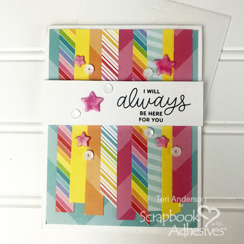 Faux Paper Tape Technique by Teri Anderson for Scrapbook Adhesives by 3L