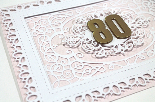 Intricate 80th Birthday Card Tutorial by Tracy McLennon for Scrapbook Adhesives by 3L