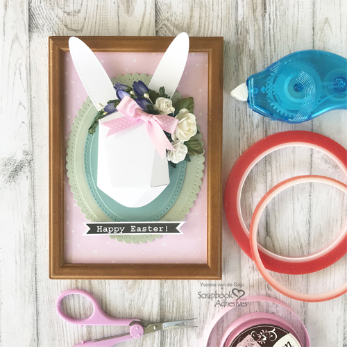 Frame Easter Bunny Project by Yvonne van de Grijp for Scrapbook Adhesives by 3L