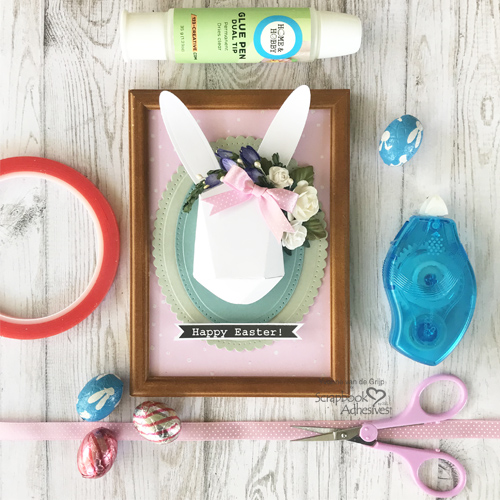 Frame Easter Bunny Project by Yvonne van de Grijp for Scrapbook Adhesives by 3L