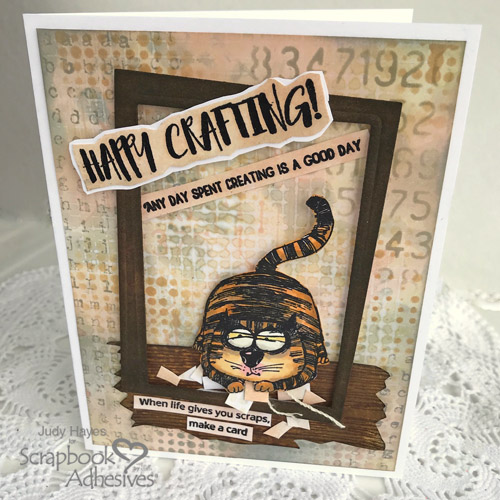 Happy Crafting Scrap Card by Judy Hayes for Scrapbook Adhesives by 3L