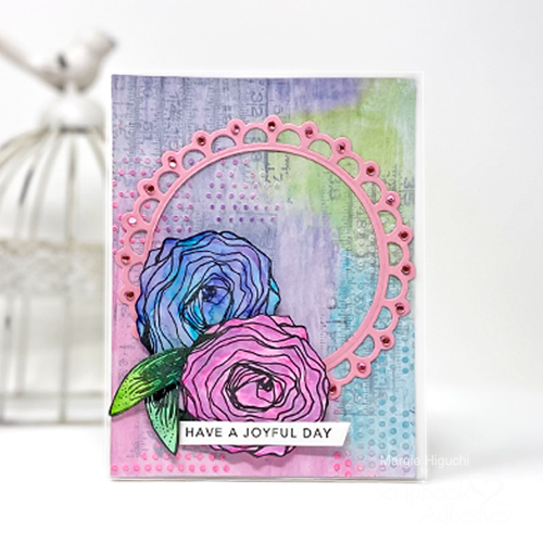 Joyful Day Mixed Media Card by Margie Higuchi for Scrapbook Adhesives by 3L 