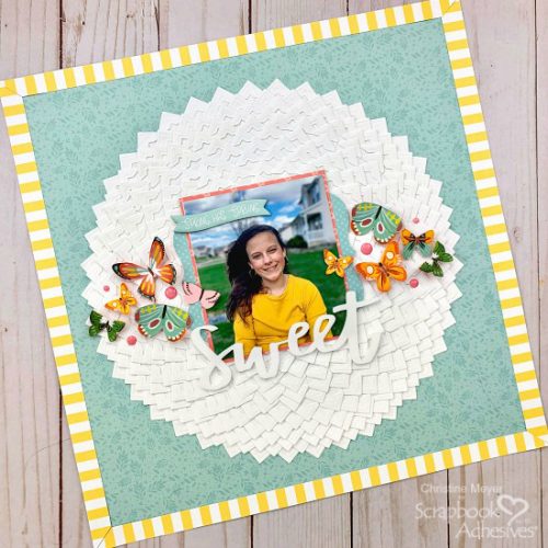 Textured Flower Sweet Scrapbook Page by Christine Meyer for Scrapbook Adhesives by 3L 