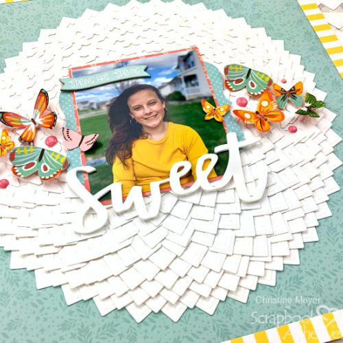 Textured Flower Sweet Scrapbook Page by Christine Meyer for Scrapbook Adhesives by 3L