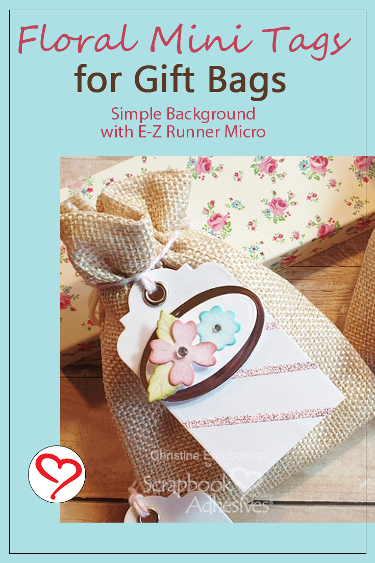 Floral Mini Tags Tutorial by Christine Emberson for Scrapbook Adhesives by 3L Pinterest 2020