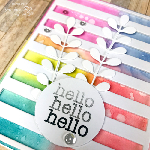 Friendship Card with Inked Background by Teri Anderson for Scrapbook Adhesives by 3L