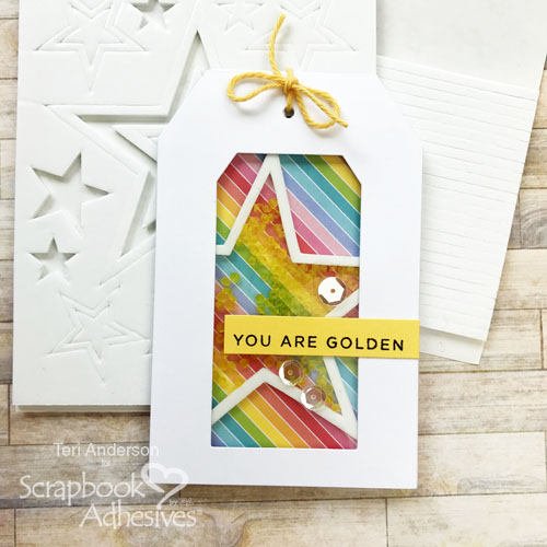 Birthday Window Tags Tutorial by Teri Anderson for Scrapbook Adhesives by 3L