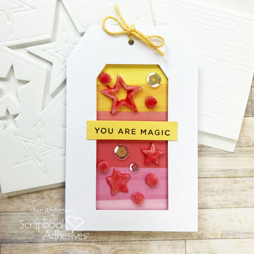 Birthday Window Tags Tutorial by Teri Anderson for Scrapbook Adhesives by 3L