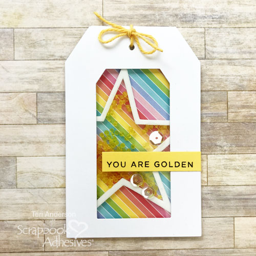 Birthday Window Tags Tutorial by Teri Anderson for Scrapbook Adhesives by 3L