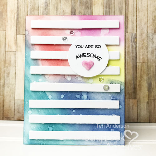 Friendship Card with Inked Background by Teri Anderson for Scrapbook Adhesives by 3L