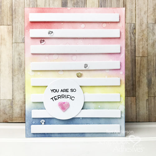 Friendship Card with Inked Background by Teri Anderson for Scrapbook Adhesives by 3L