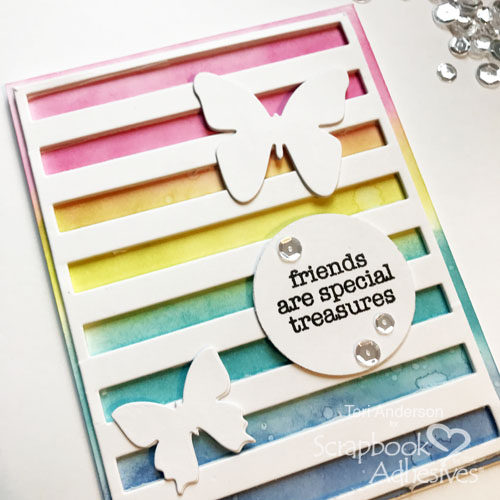 Friendship Card with Inked Background by Teri Anderson for Scrapbook Adhesives by 3L