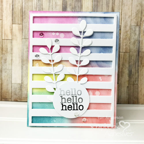 Friendship Card with Inked Background by Teri Anderson for Scrapbook Adhesives by 3L