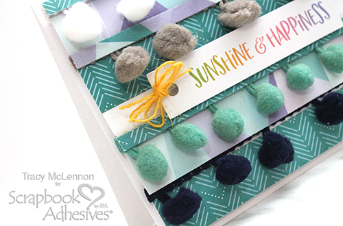Fun Pom Pom Card Tutorial by Tracy McLennon for Scrapbook Adhesives by 3L 