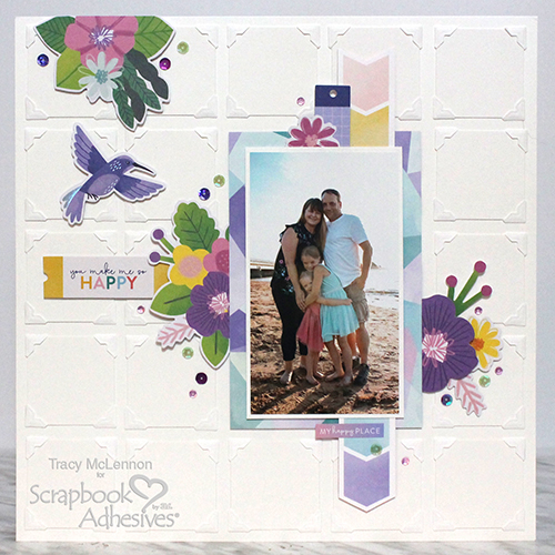 Quilted Layout Tutorial by Tracy McLennon for Scrapbook Adhesives by 3L