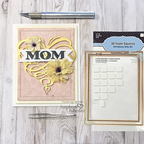 Swirl Heart Mom Card by Yvonne van de Grijp for Scrapbook Adhesives by 3L