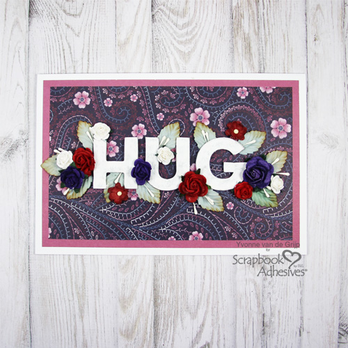 Floral Hug Card Tutorial by Yvonne van de Grijp for Scrapbook Adhesives by 3L 