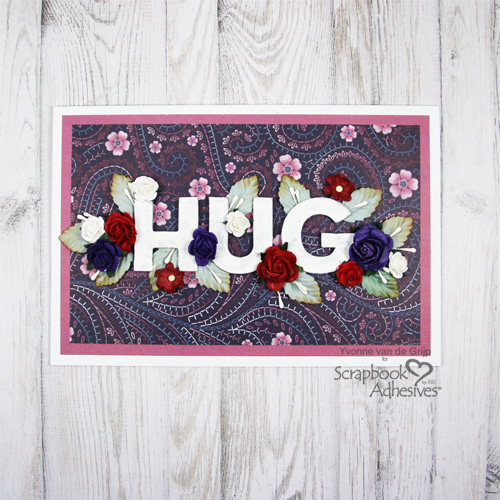 Floral Hug Card Tutorial by Yvonne van de Grijp for Scrapbook Adhesives by 3L