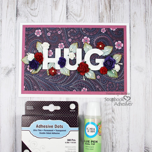 Floral Hug Card Tutorial by Yvonne van de Grijp for Scrapbook Adhesives by 3L 
