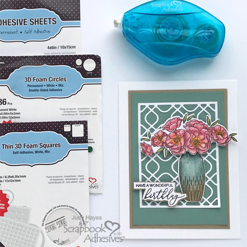 Wonderful Birthday Bouquet Card by Judy Hayes for Scrapbook Adhesives by 3L