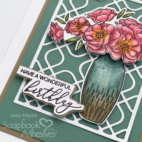 Wonderful Birthday Bouquet Card by Judy Hayes for Scrapbook Adhesives by 3L