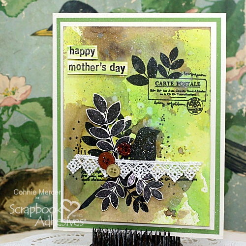 Mixed Media Style Mother's Day Card by Connie Mercer for Scrapbook Adhesives by 3L