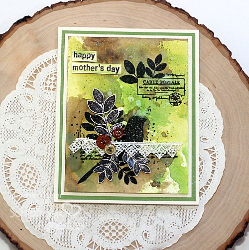 Mixed Media Style Mother's Day Card by Connie Mercer for Scrapbook Adhesives by 3L