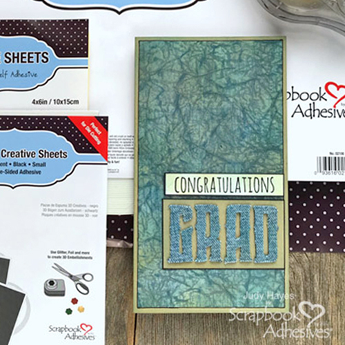 Textured Grad Card Tutorial by Judy Hayes for Scrapbook Adhesives by 3L