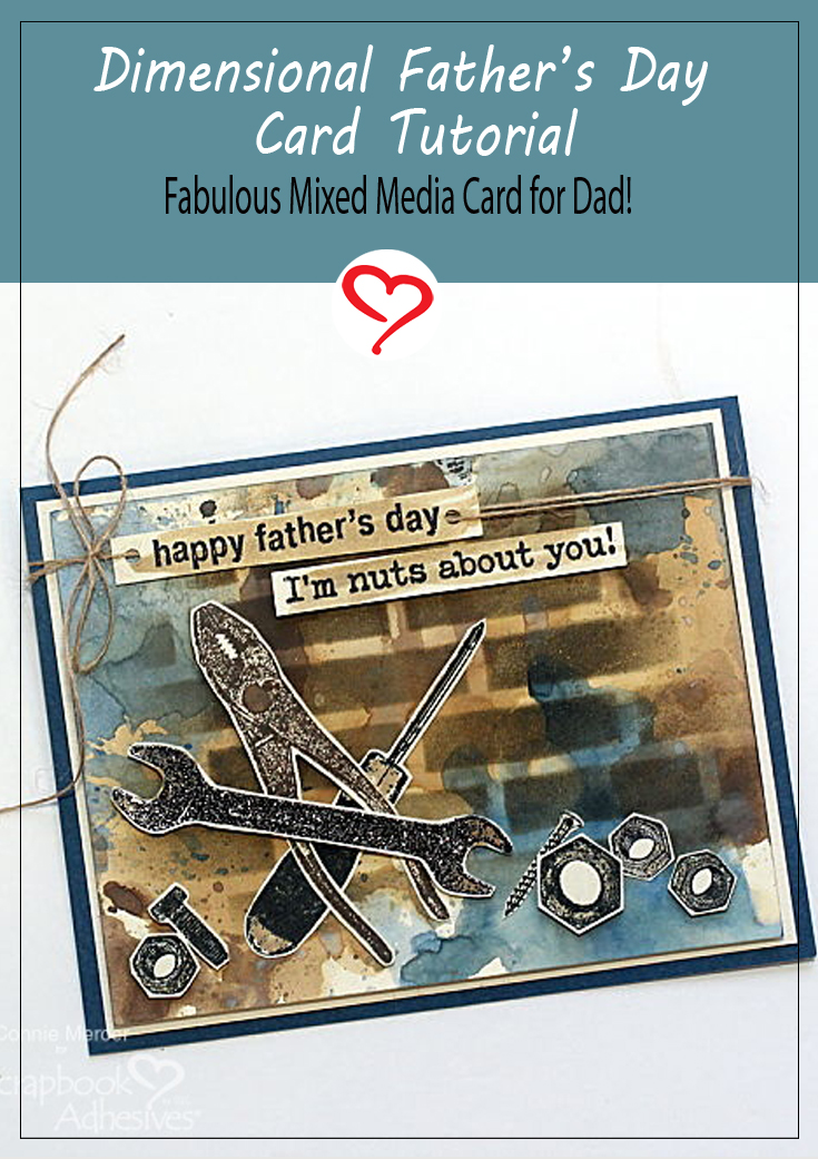 Dimensional Father's Day Card by Connie Mercer for Scrapbook Adhesives by 3L 