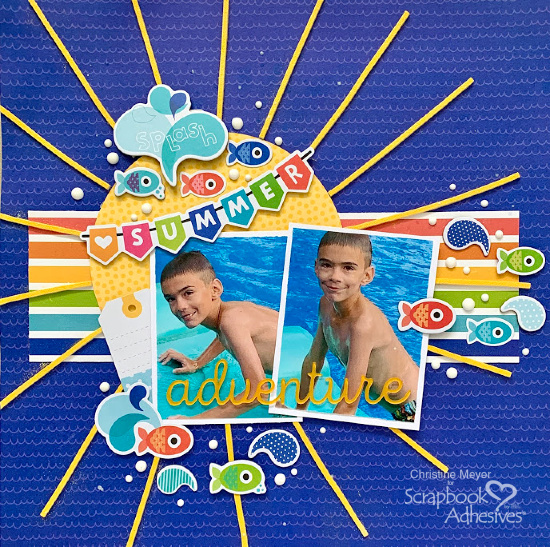 Sunshine Scrapbook Layout by Christine Meyer for Scrapbook Adhesives by 3L