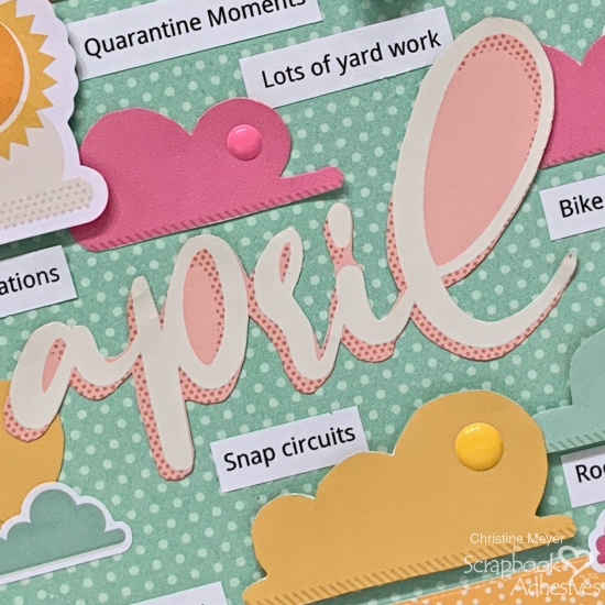 Monthly Recap Scrapbook Layout by Christine Meyer for Scrapbook Adhesives by 3L