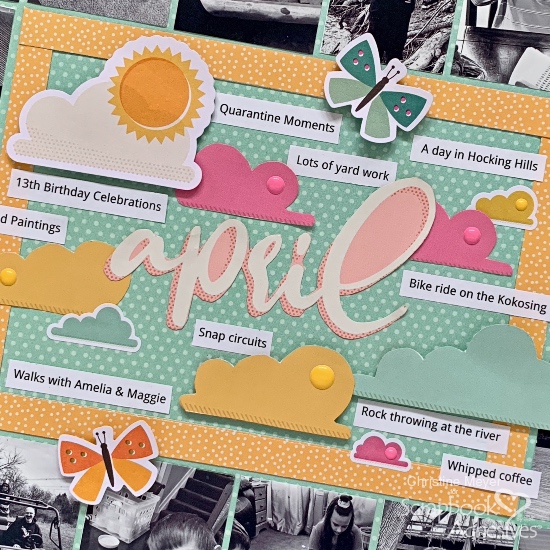 Monthly Recap Scrapbook Layout by Christine Meyer for Scrapbook Adhesives by 3L