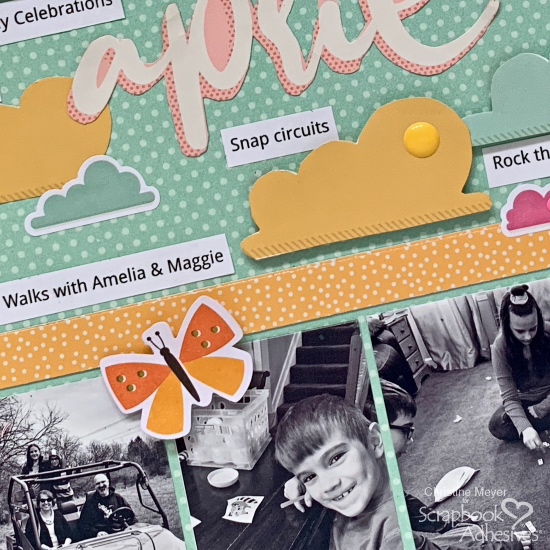 Monthly Recap Scrapbook Layout by Christine Meyer for Scrapbook Adhesives by 3L