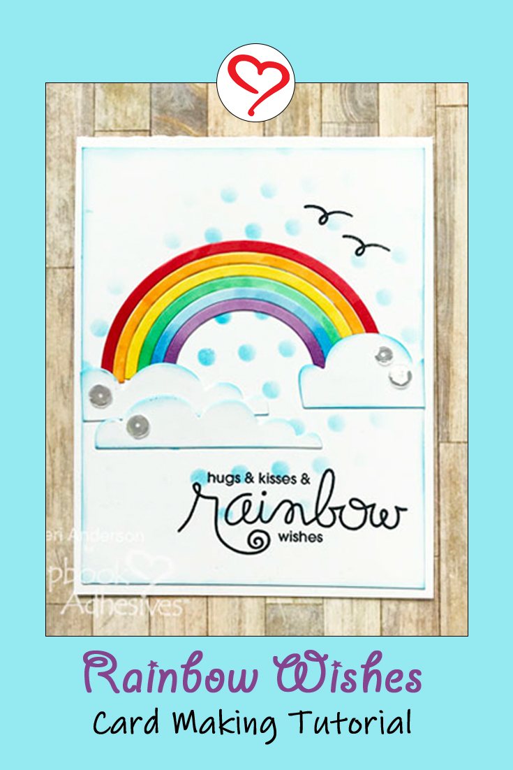 Rainbow Cards Tutorial by Teri Anderson for Scrapbook Adhesives by 3L Pinterest