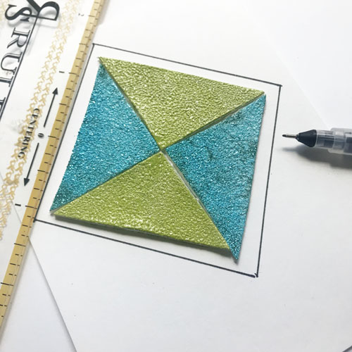 Faux Clay Tiles Tutorial by Teri Anderson for Scrapbook Adhesives by 3L