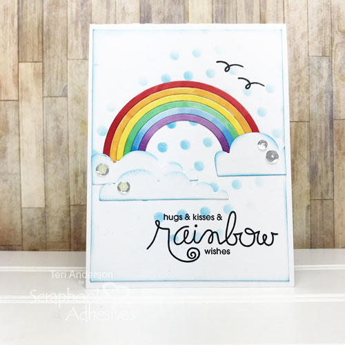 Rainbow Cards Tutorial by Teri Anderson for Scrapbook Adhesives by 3L