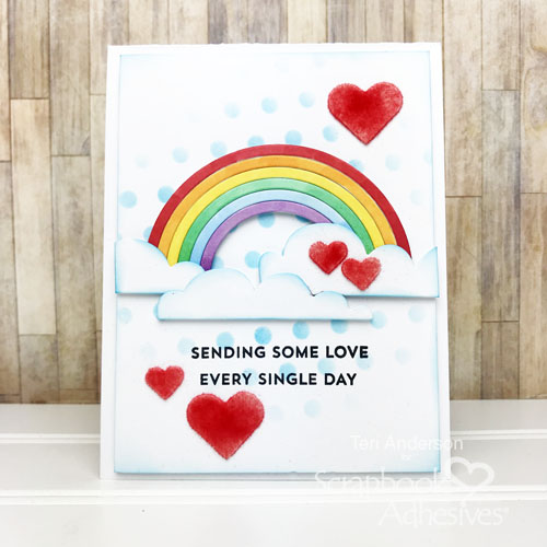 Rainbow Cards Tutorial by Teri Anderson for Scrapbook Adhesives by 3L