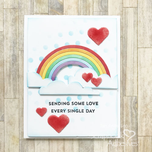 Rainbow Cards Tutorial by Teri Anderson for Scrapbook Adhesives by 3L