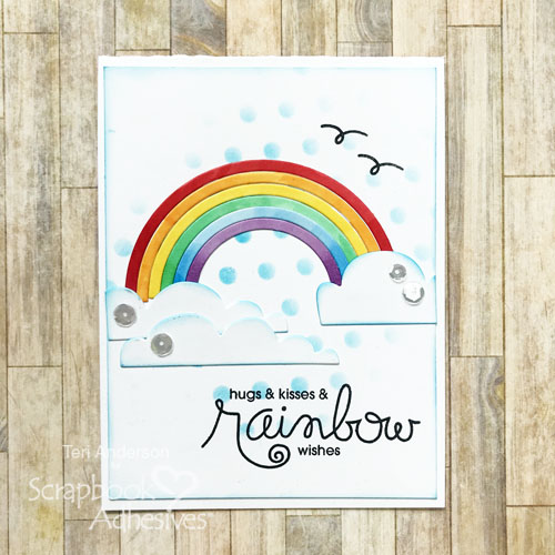 Rainbow Cards Tutorial by Teri Anderson for Scrapbook Adhesives by 3L