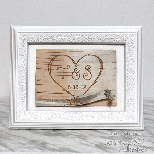 Framed Birch Bark Decor by Tracy McLennon for Scrapbook Adhesives by 3L