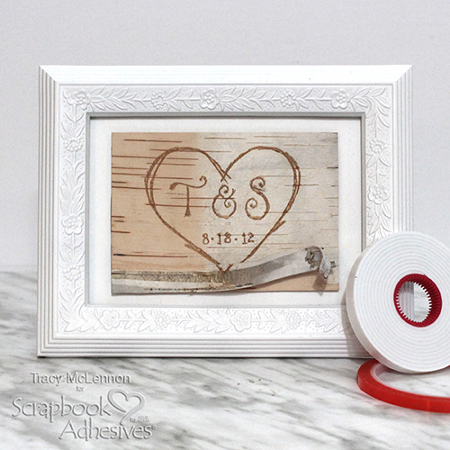 Framed Birch Bark Decor by Tracy McLennon for Scrapbook Adhesives by 3L