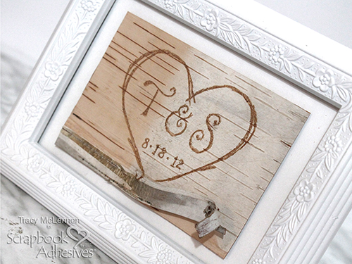 Framed Birch Bark Decor by Tracy McLennon for Scrapbook Adhesives by 3L