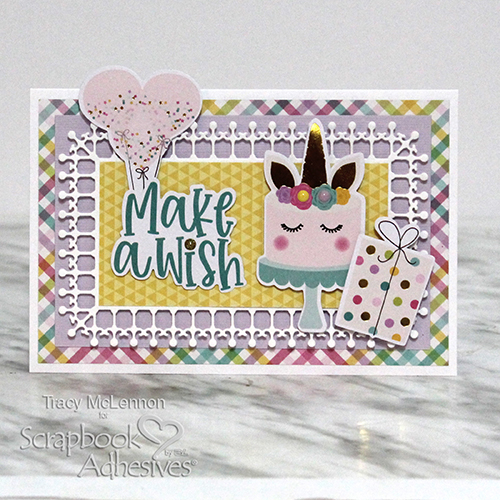 Make a Wish Birthday Card by Tracy McLennon for Scrapbook Adhesives by 3L