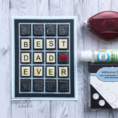Grid Father's Day Card By Yvonne van de Grijp for Scrapbook Adhesives by 3L
