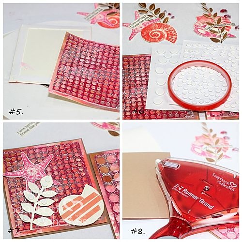 Embossed Background Sea Shell Card by Connie Mercer for Scrapbook Adhesives by 3L