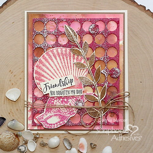 Embossed Background Sea Shell Card by Connie Mercer for Scrapbook Adhesives by 3L