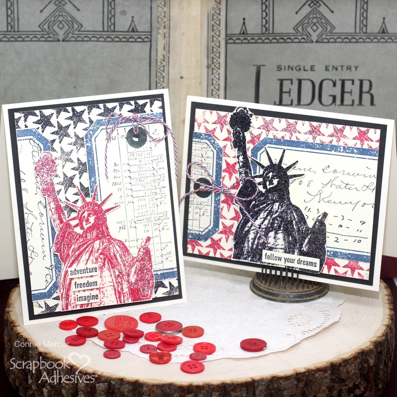 One Embossed Card Design Two Ways by Connie Mercer for Scrapbook Adhesives by 3L