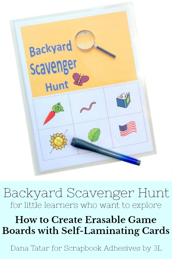 Kids Craft: Backyard Scavenger Hunt by Dana Tatar for Scrapbook Adhesives by 3L Pinterest