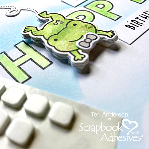Fun Frog Card Tutorial by Teri Anderson for Scrapbook Adhesives by 3L